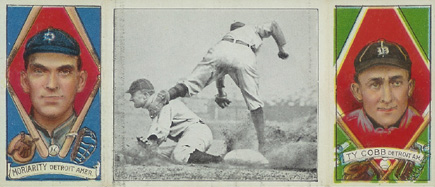 1912 Hassan Triple Folders Ty Cobb Steals Third # Baseball Card