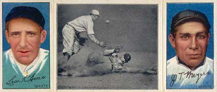 1912 Hassan Triple Folders Too Late for Devlin # Baseball Card