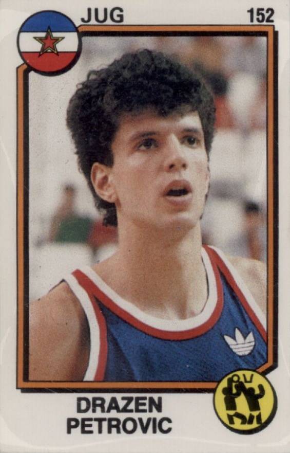 1988 Panini Supersport Italian Drazen Petrovic #152 Basketball Card