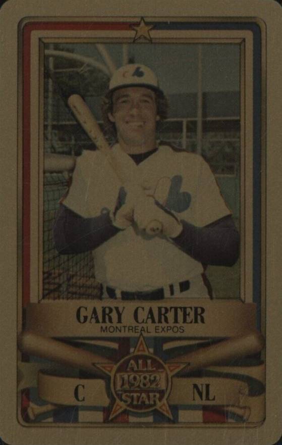 1982 Perma-Graphics All-Star Credit Cards Gary Carter # Baseball Card