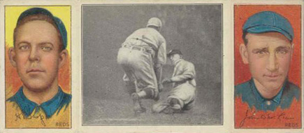 1912 Hassan Triple Folders Carrigan Blocks his Man # Baseball Card