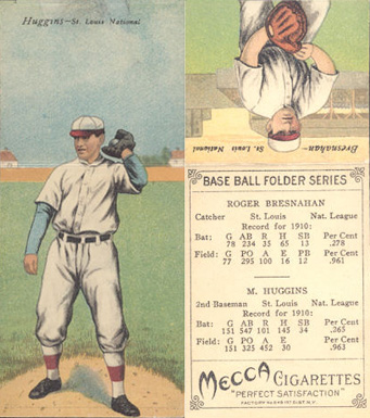 1911 Mecca Double Folders Bresnahan/Huggins # Baseball Card