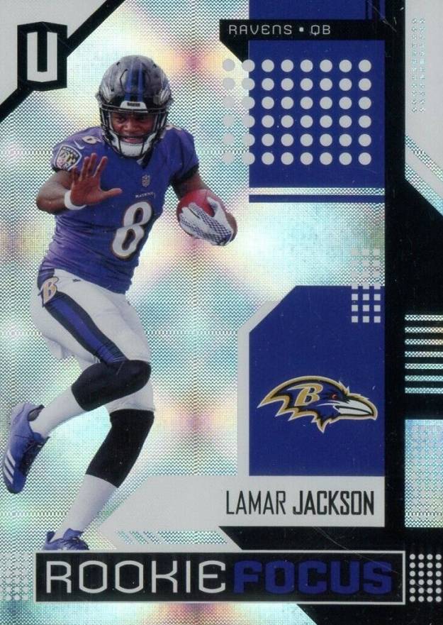 2018 Panini Unparalleled Rookie Focus Lamar Jackson #LJ Football Card