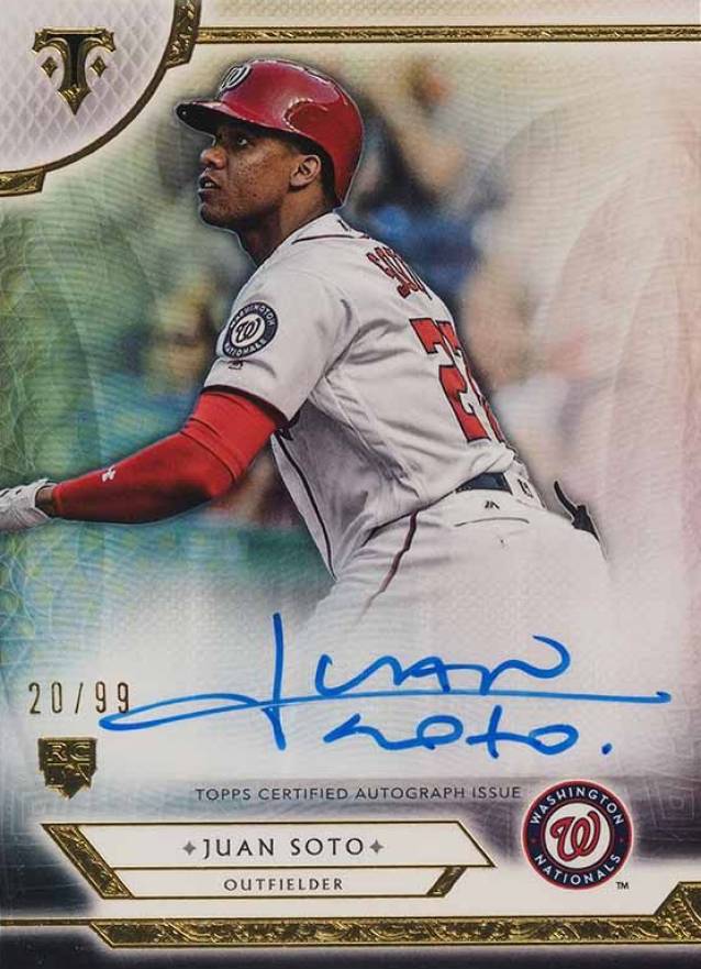 2018 Topps Triple Threads Rookie Autograph Juan Soto #RA-JS Baseball Card