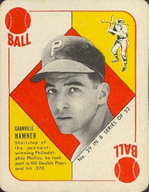 1951 Topps Blue Backs Granny Hamner #29 Baseball Card