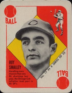 1951 Topps Blue Backs Roy Smalley #17 Baseball Card