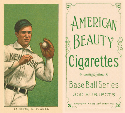 1909 White Borders American Beauty Frame LaPorte, N.Y. Amer. #275 Baseball Card