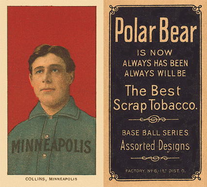 1909 White Borders Polar Bear Collins, Minneapolis #102 Baseball Card