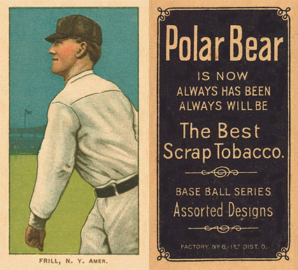 1909 White Borders Polar Bear Frill, N.Y. Amer. #180 Baseball Card