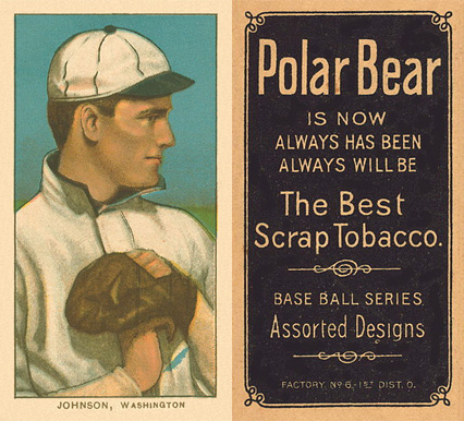 1909 White Borders Polar Bear Johnson, Washington #235 Baseball Card