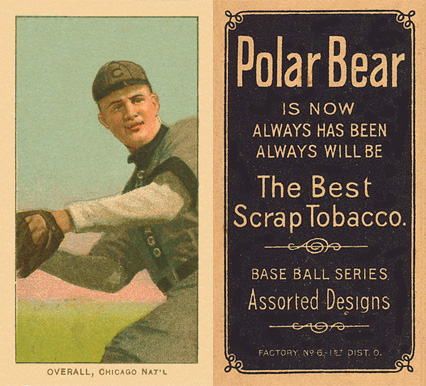 1909 White Borders Polar Bear Overall, Chicago Nat'L #374 Baseball Card