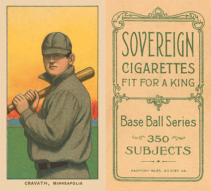 1909 White Borders Sovereign Cravath, Minneapolis #110 Baseball Card