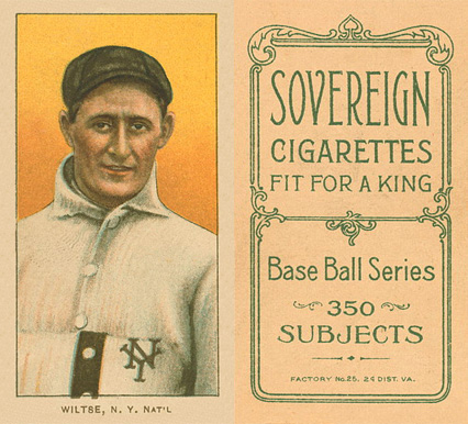 1909 White Borders Sovereign Wiltse, N.Y. Nat'L #519 Baseball Card