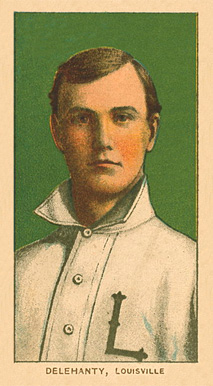 1909 White Borders Ghosts, Miscuts, Proofs, Blank Backs & Oddities Delahanty, Louisville #123 Baseball Card