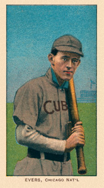 1909 White Borders Ghosts, Miscuts, Proofs, Blank Backs & Oddities Evers, Chicago Nat'L #168 Baseball Card