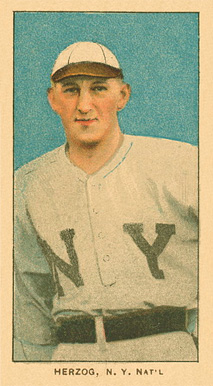 1909 White Borders Ghosts, Miscuts, Proofs, Blank Backs & Oddities Herzog, N.Y. Nat'L #211 Baseball Card