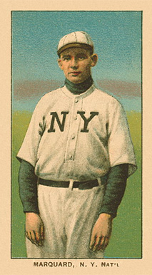 1909 White Borders Ghosts, Miscuts, Proofs, Blank Backs & Oddities Marquard, N.Y. Nat'L #303 Baseball Card