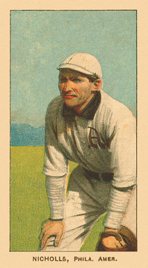 1909 White Borders Ghosts, Miscuts, Proofs, Blank Backs & Oddities Nicholls, Phila. Amer. #358 Baseball Card