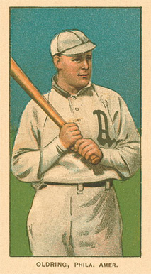 1909 White Borders Ghosts, Miscuts, Proofs, Blank Backs & Oddities Oldring, Phila. Amer. #366 Baseball Card