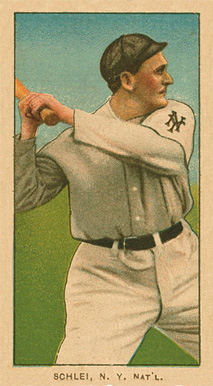 1909 White Borders Ghosts, Miscuts, Proofs, Blank Backs & Oddities Schlei, N.Y. Nat'L #424 Baseball Card