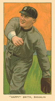 1909 White Borders Ghosts, Miscuts, Proofs, Blank Backs & Oddities "Happy" Smith, Brooklyn #450 Baseball Card