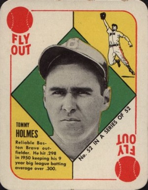 1951 Topps Red Backs Tommy Holmes #52 Baseball Card