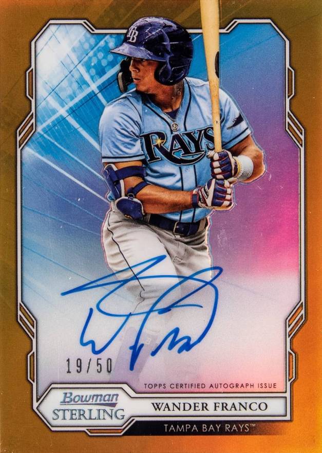 2019 Bowman Sterling Prospect Autographs Wander Franco #WF Baseball Card