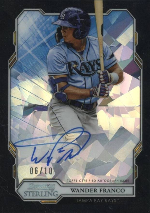 2019 Bowman Sterling Prospect Autographs Wander Franco #WF Baseball Card