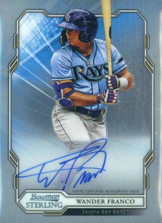 2019 Bowman Sterling Prospect Autographs Wander Franco #WF Baseball Card