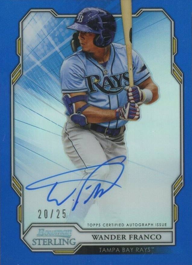 2019 Bowman Sterling Prospect Autographs Wander Franco #WF Baseball Card