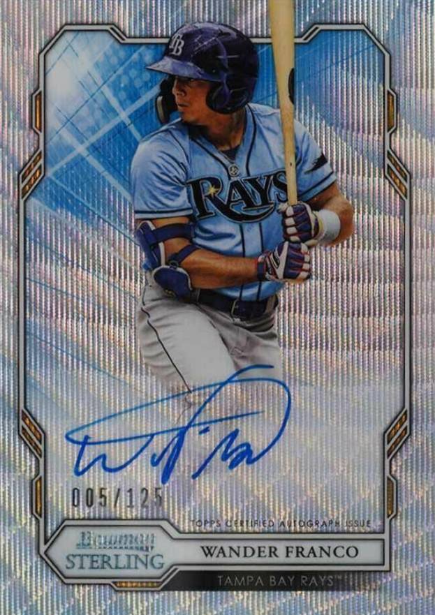 2019 Bowman Sterling Prospect Autographs Wander Franco #WF Baseball Card