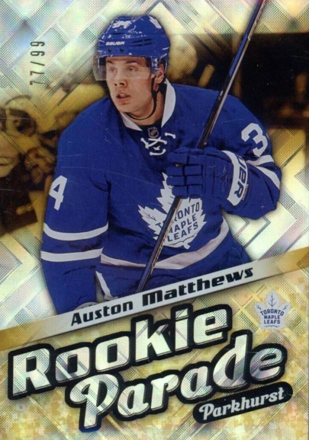 2016 Upper Deck Parkhurst Rookie Parade Auston Matthews #RP33 Hockey Card