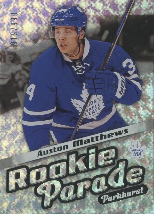 2016 Upper Deck Parkhurst Rookie Parade Auston Matthews #RP33 Hockey Card