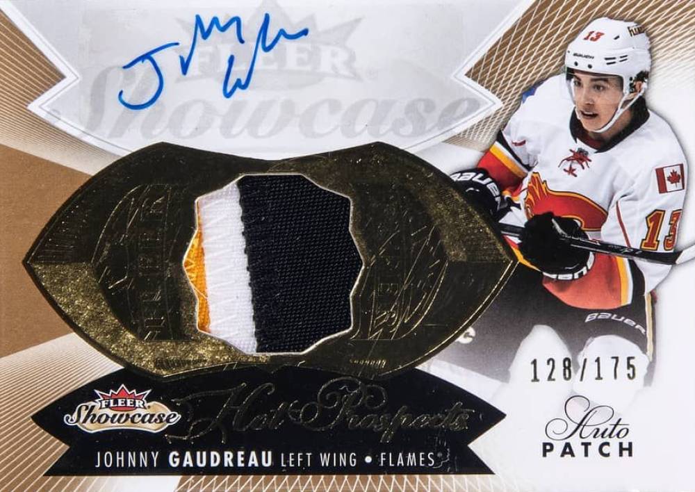 2014 Fleer Showcase Johnny Gaudreau #202 Hockey Card