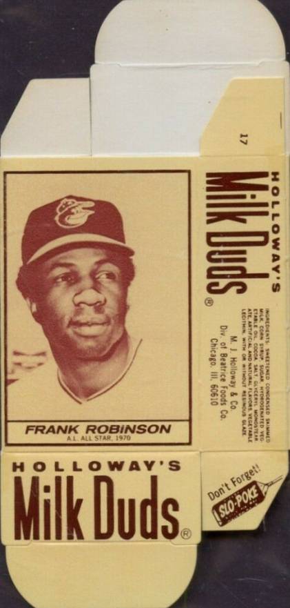 1971 Milk Duds Complete Box Frank Robinson #17 Baseball Card