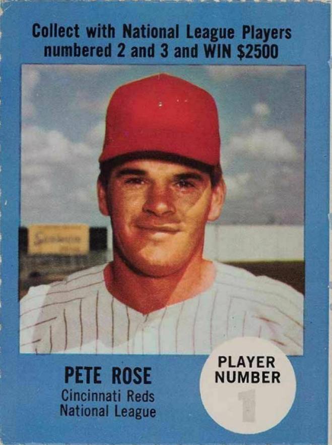 1968 Atlantic Oil Play Ball Game-Perforated Pete Rose # Baseball Card