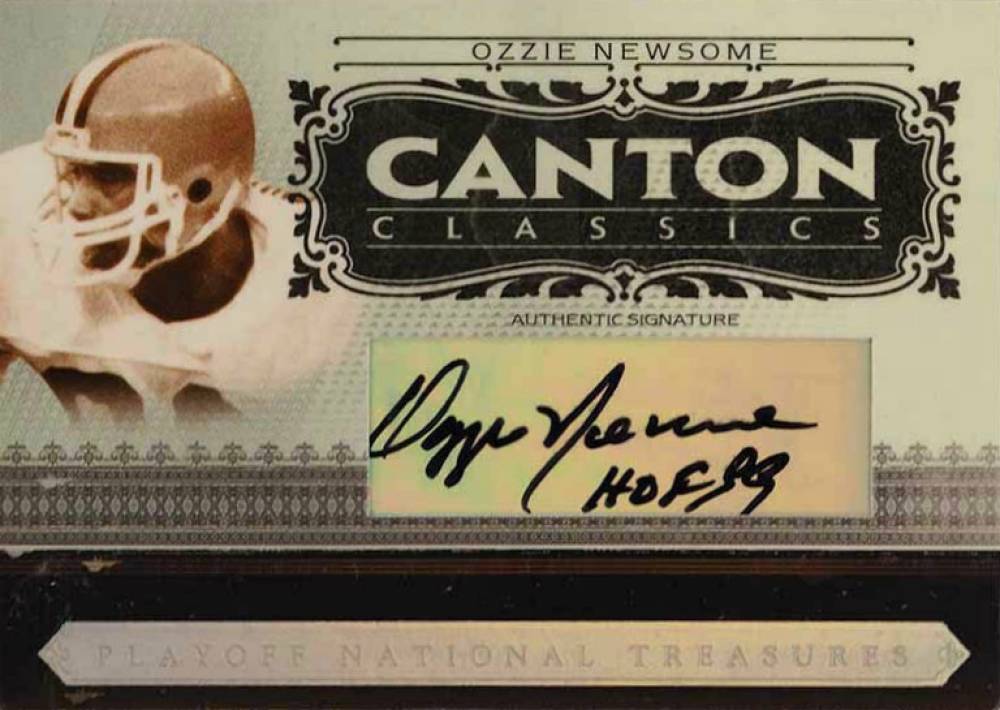 2006 Playoff National Treasures Canton Classics Signature Ozzie Newsome #CC-ON Football Card