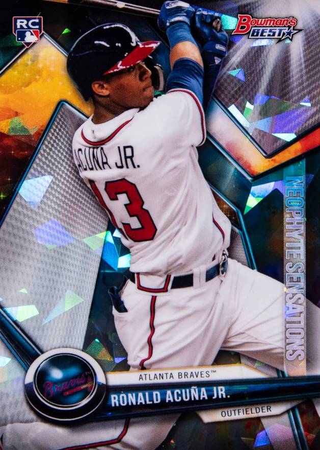 2018 Bowman's Best Neophyte Sensations Ronald Acuna Jr. #NS-RAJ Baseball Card