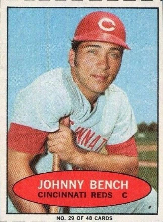 1971 Bazooka Numbered Johnny Bench #29 Baseball Card