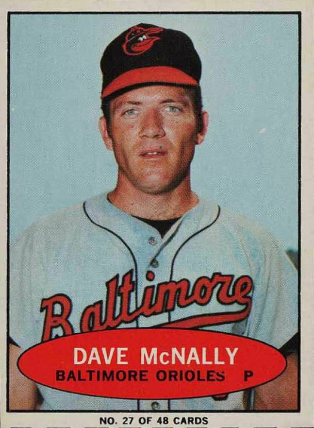 1971 Bazooka Numbered Dave McNally #27 Baseball Card