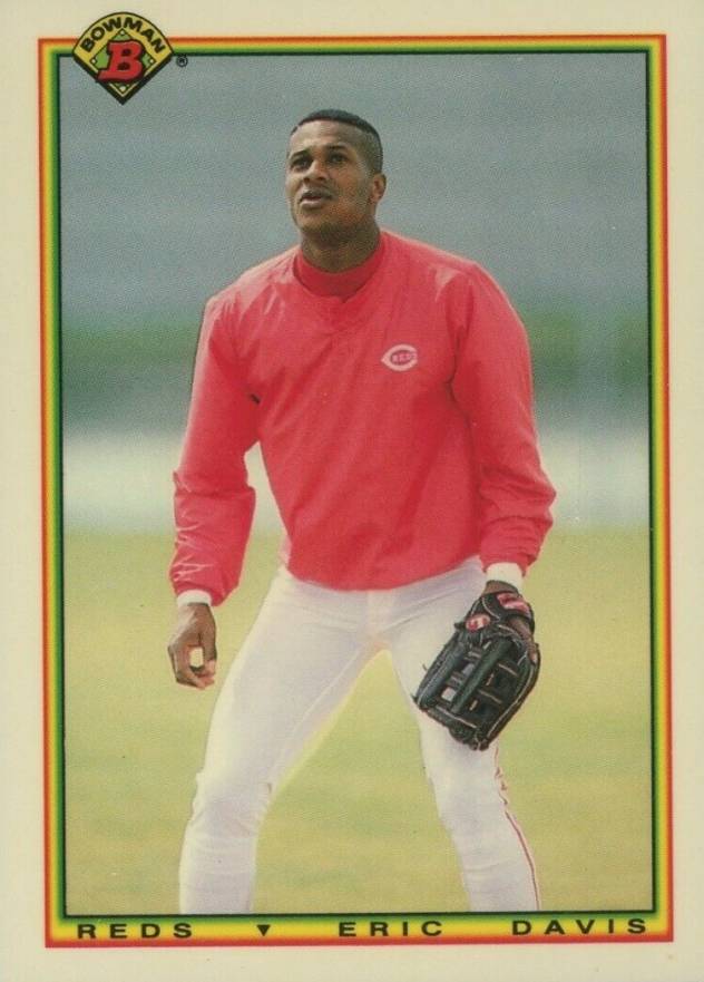 1990 Bowman Tiffany Eric Davis #58 Baseball Card