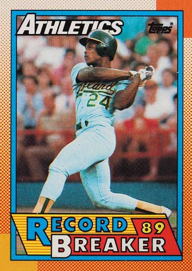 1990 Topps Rickey Henderson #7 Baseball Card