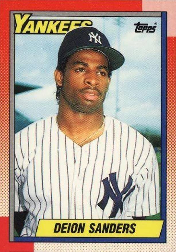 1990 Topps Tiffany Deion Sanders #61 Baseball Card