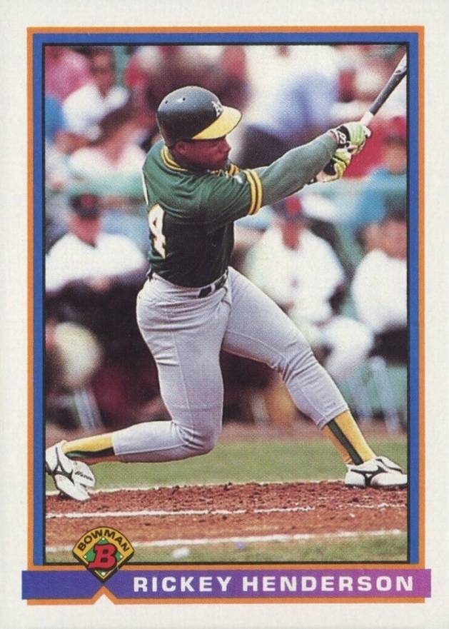 1991 Bowman Rickey Henderson #213 Baseball Card