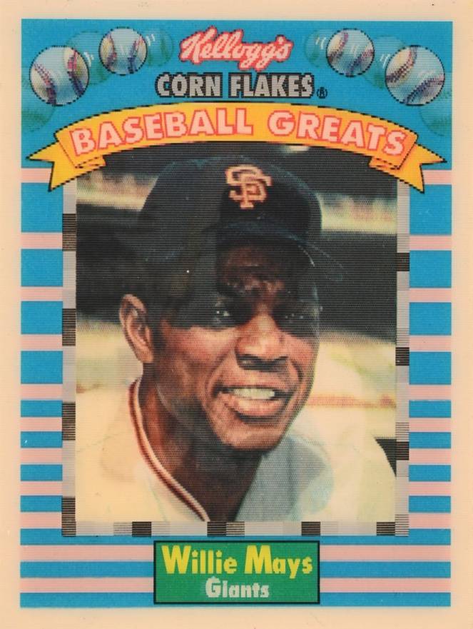 1991 Kellogg's Willie Mays #3 Baseball Card