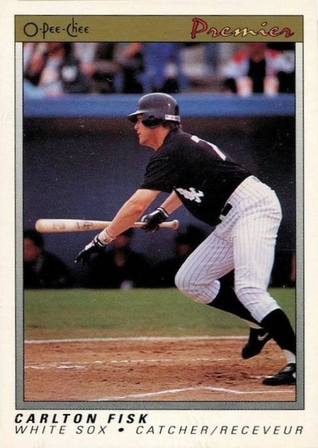 1991 O-Pee-Chee Premier Carlton Fisk #45 Baseball Card
