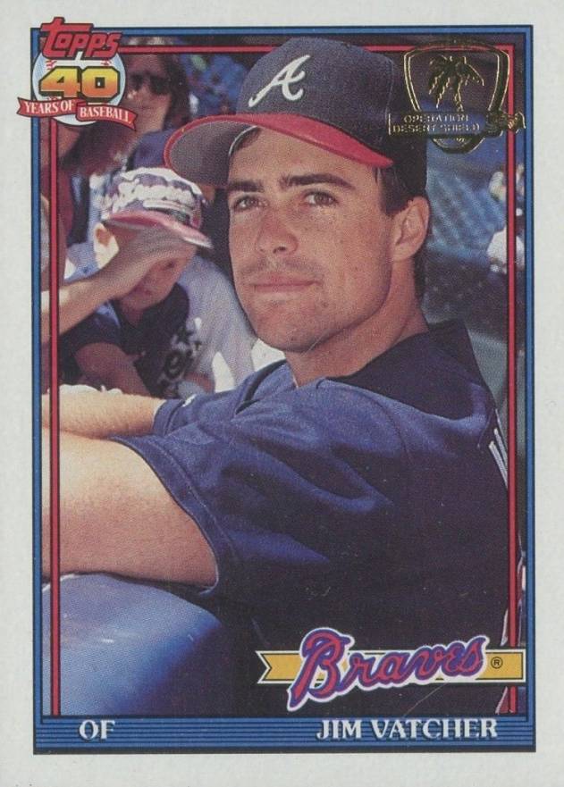 1991 Topps Desert Shield Jim Vatcher #196 Baseball Card