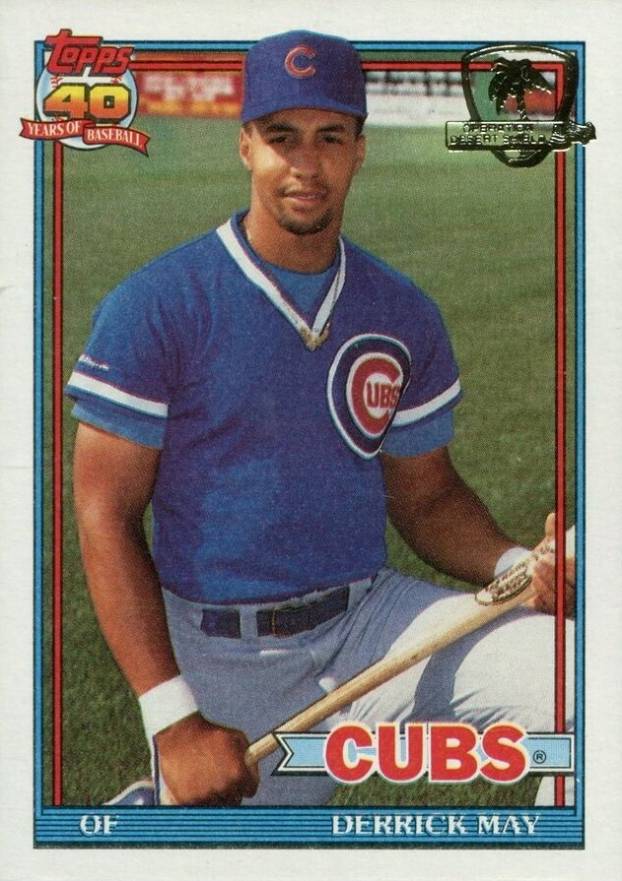 1991 Topps Desert Shield Derrick May #288 Baseball Card