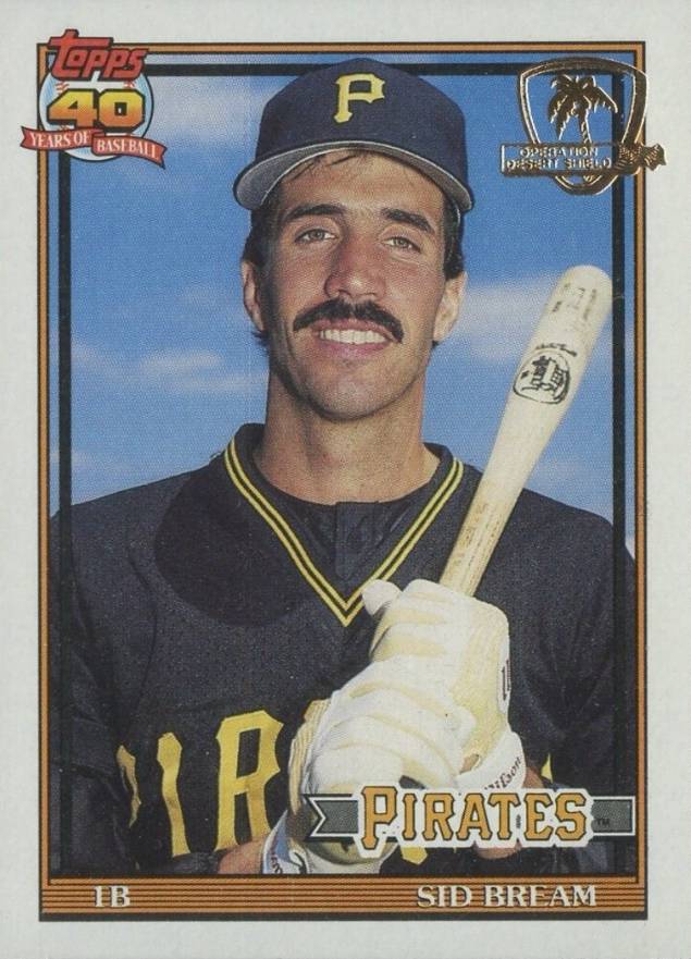 1991 Topps Desert Shield Sid Bream #354 Baseball Card