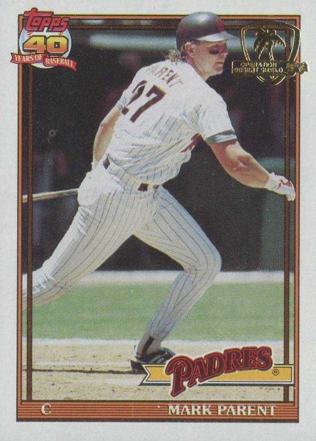 1991 Topps Desert Shield Mark Parent #358 Baseball Card